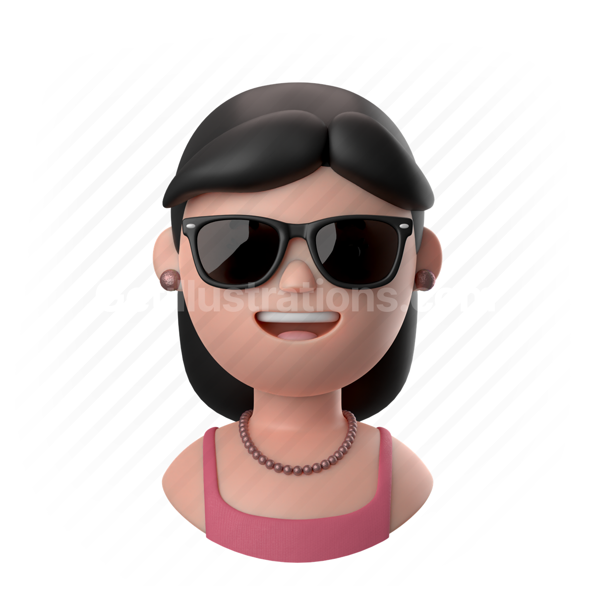 woman, female, person, people, sunglasses, earrings, necklace, glasses